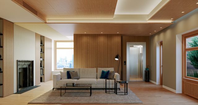Smooth and quiet indoor Aria home lift &ndash; Stylish mobility solution designed for every generation, enhancing home comfort